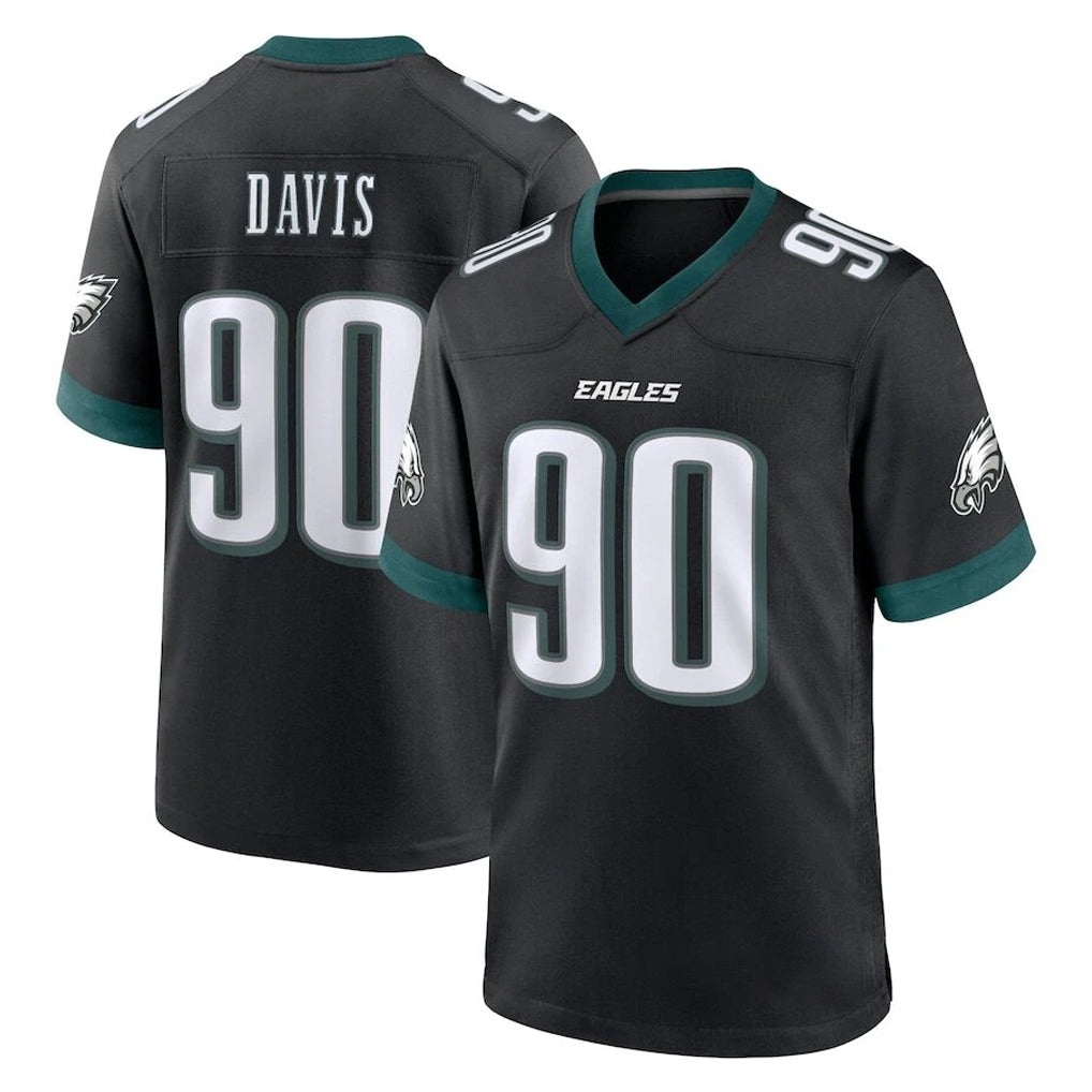 P.Eagles #90 Jordan Davis Player Black Game Home Odoa Stitched Jerseys