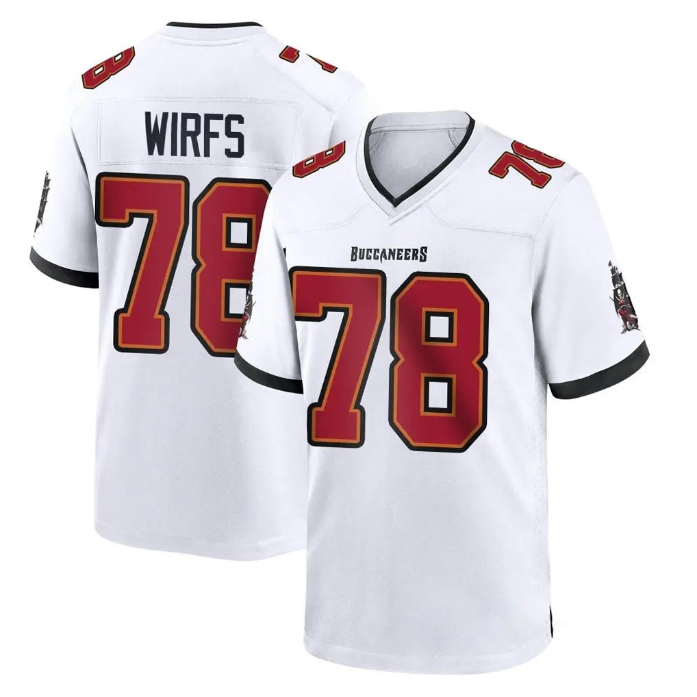 TB.Buccaneers #78 Tristan Wirfs Player White Home Game Odoa Stitched Jerseys