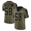 KC.Chiefs #58 Derrick Thomas Player Olive Salute To Service Limited Game Odoa Stitched Jerseys