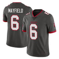 TB.Buccaneers #6 Baker Mayfield Player Pewter Limited Alternate Vapor Home Game Odoa Stitched Jerseys