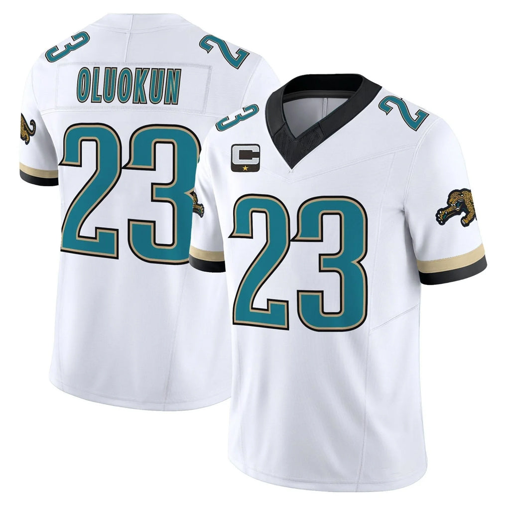 J.Jaguars #23 Foyesade Oluokun Player White Prowler Throwback Vapor F.U.S.E. Limited Home Game Odoa Stitched Jerseys
