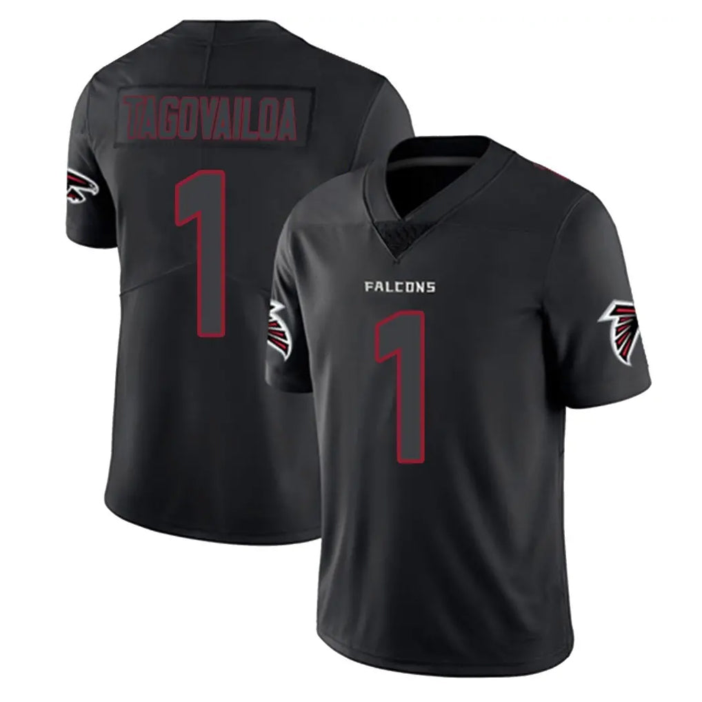 A.Falcons #1 Tua Tagovailoa Player Black Impact Limited Game Odoa Stitched Jerseys