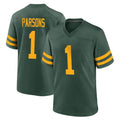 GB.Packers #1 Micah Parsons Player Green Alternate Home Game Odoa Stitched Jerseys