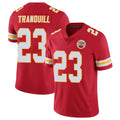 KC.Chiefs #23 Drue Tranquill Player Red Limited Vapor Untouchable Home Game Odoa Stitched Jerseys