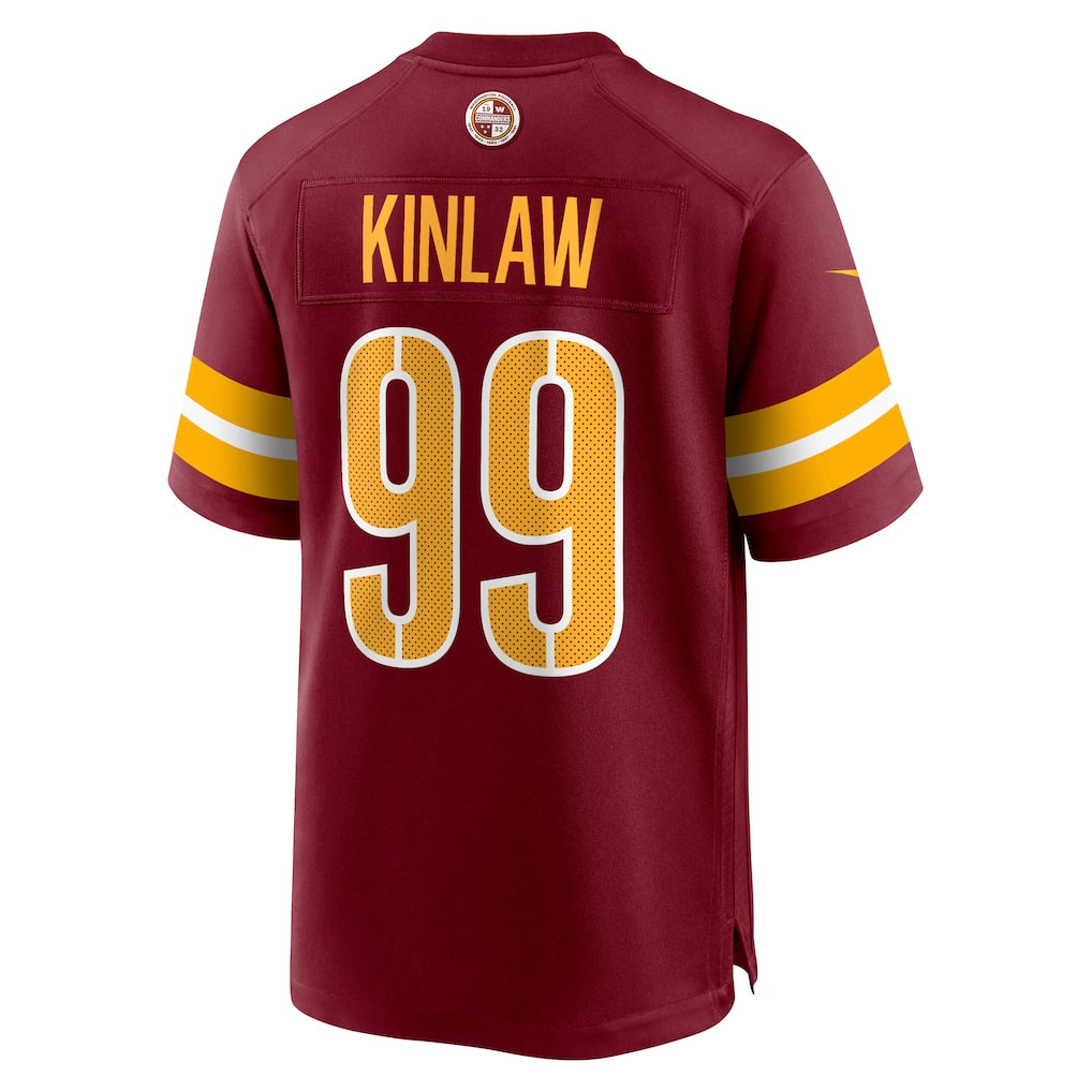 Odoa W.Commanders #99 Javon Kinlaw Burgundy Team Game Jersey