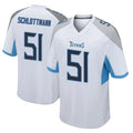 T.Titans #51 Austin Schlottmann Player White Home Game Odoa Stitched Jerseys