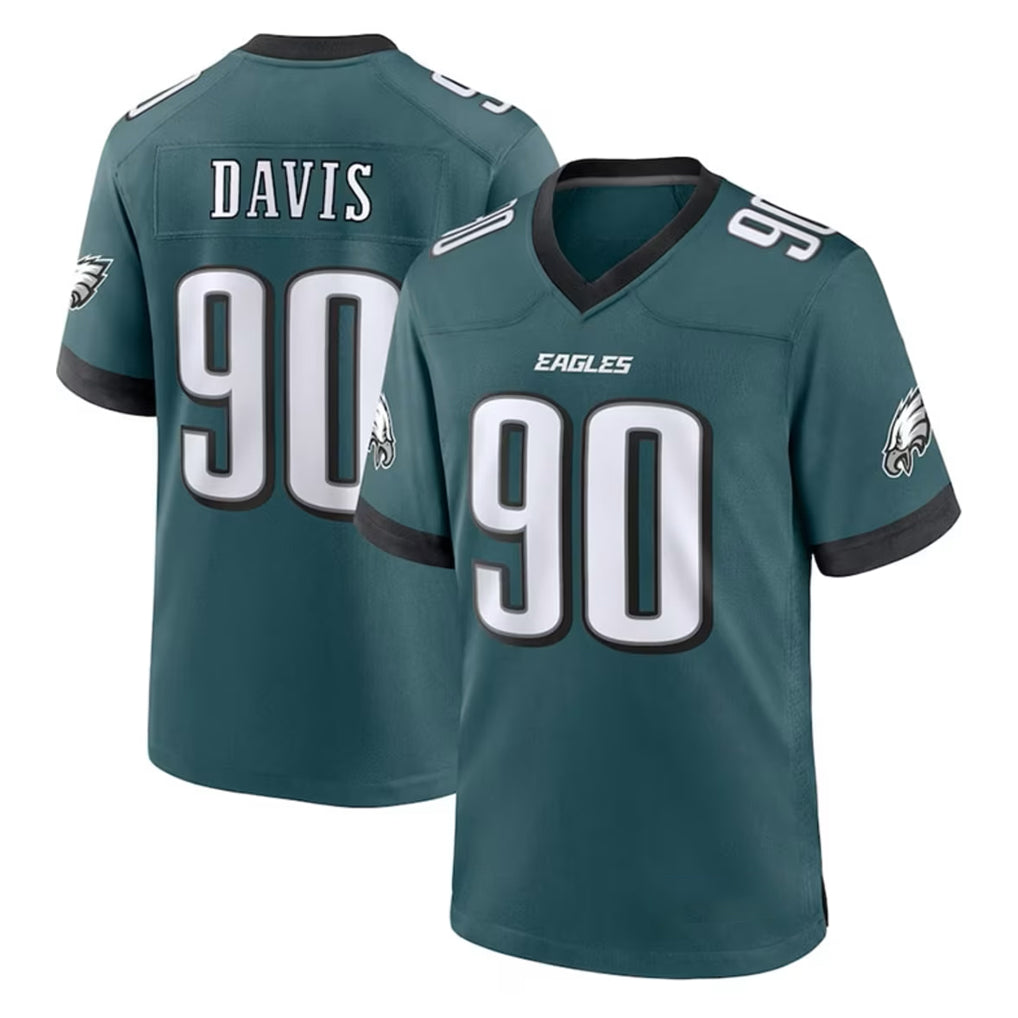 P.Eagles #90 Jordan Davis Player Green Home Game Odoa Stitched Jerseys