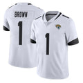 J.Jaguars #1 Montaric Brown Player White Vapor Untouchable Limited Home Game Odoa Stitched Jerseys