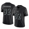 B.Ravens #92 Nnamdi Madubuike Player Black REFLECTIVE Limited Odoa Stitched Jerseys