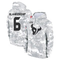 H.Texans #6 Reed Blankenship Player Arctic Camo Salute to Service Hoodies Limited Game Odoa Stitched Jerseys