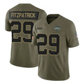 NY.Jets #29 Minkah Fitzpatrick Player Olive 2025 Salute To Service Limited Odoa Stitched Jerseys