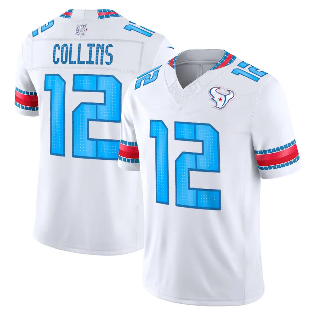 H.Texans #12 Nico Collins Player Whtie 2026 Rivalries Vapor Limited Home Game Odoa Stitched jerseys