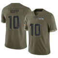 S.Seahawks #10 Cooper Kupp Player Olive Limited Salute To Service Home Game Odoa Stitched Jerseys
