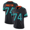 M.Dolphins #74 Kadyn Proctor Player Black Limited Pitch Rivalries Collection Home Game Odoa Stitched Jerseys