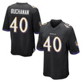 B.Ravens #40 Teddye Buchanan Player Black Home Game Odoa Stitched Jerseys