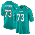M.Dolphins #73 Austin Jackson Player Aqua Team Color Home Game Odoa Stitched Jerseys