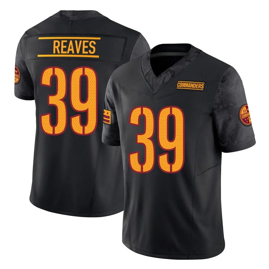 W.Commanders #39 Jeremy Reaves Player Black Limited Vapor F.U.S.E. Home Game Odoa Stitched Jerseys