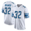 D.Lions #32 Brian Branch Player White Home Game Odoa Stitched Jerseys