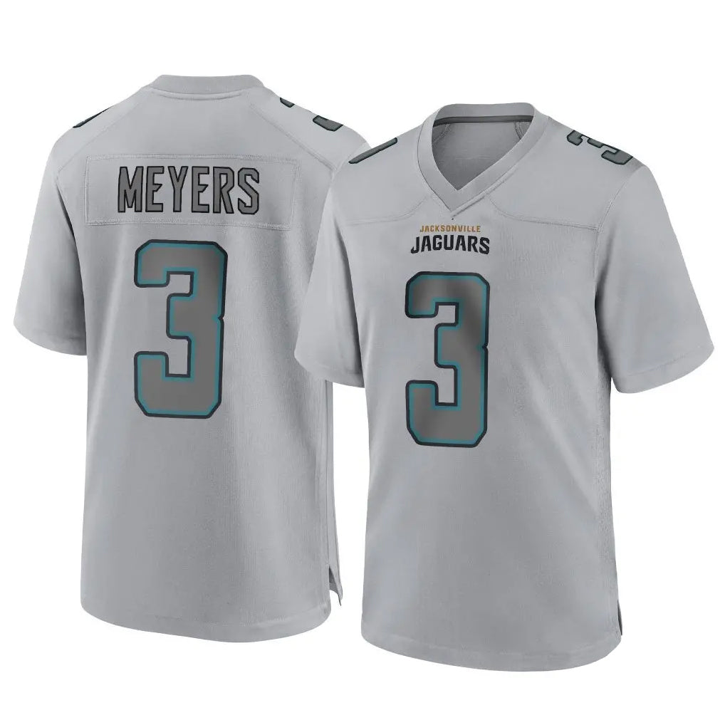J.Jaguars #3 Jakobi Meyers Player Gray Atmosphere Fashion Home Game Odoa Stitched Jerseys