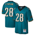 J.Jaguars #28 Fred Taylor?Player Teal Mitchell & Ness Legacy Home Game Odoa Stitched Jerseys