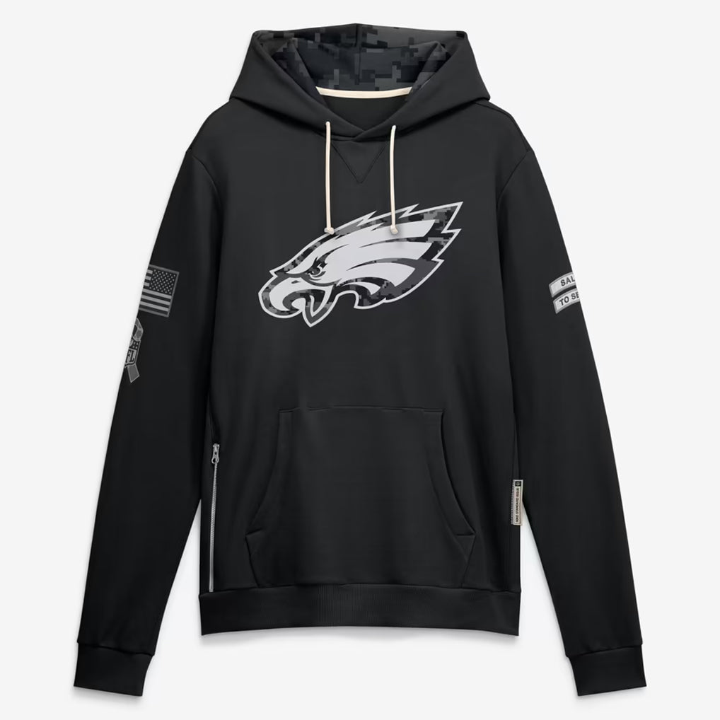 P.Eagles 2026 Black Logo Pullover Hoodies Limited Game Odoa Stitched Jerseys
