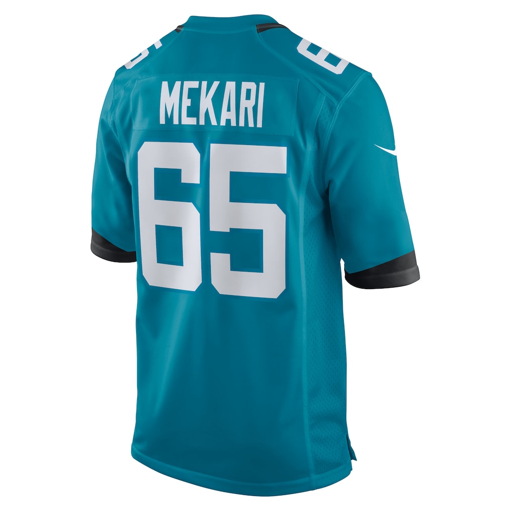 Odoa J.Jaguars #65 Patrick Mekari Teal Team Game Jersey