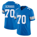 D.Lions #70 Juice Scruggs Player Blue Limited Vapor F.U.S.E. Alternate Home Game Odoa Stitched Jerseys