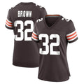 C.Browns #32 Jim Brown Player Brown Home Game Odoa Stitched Jerseys