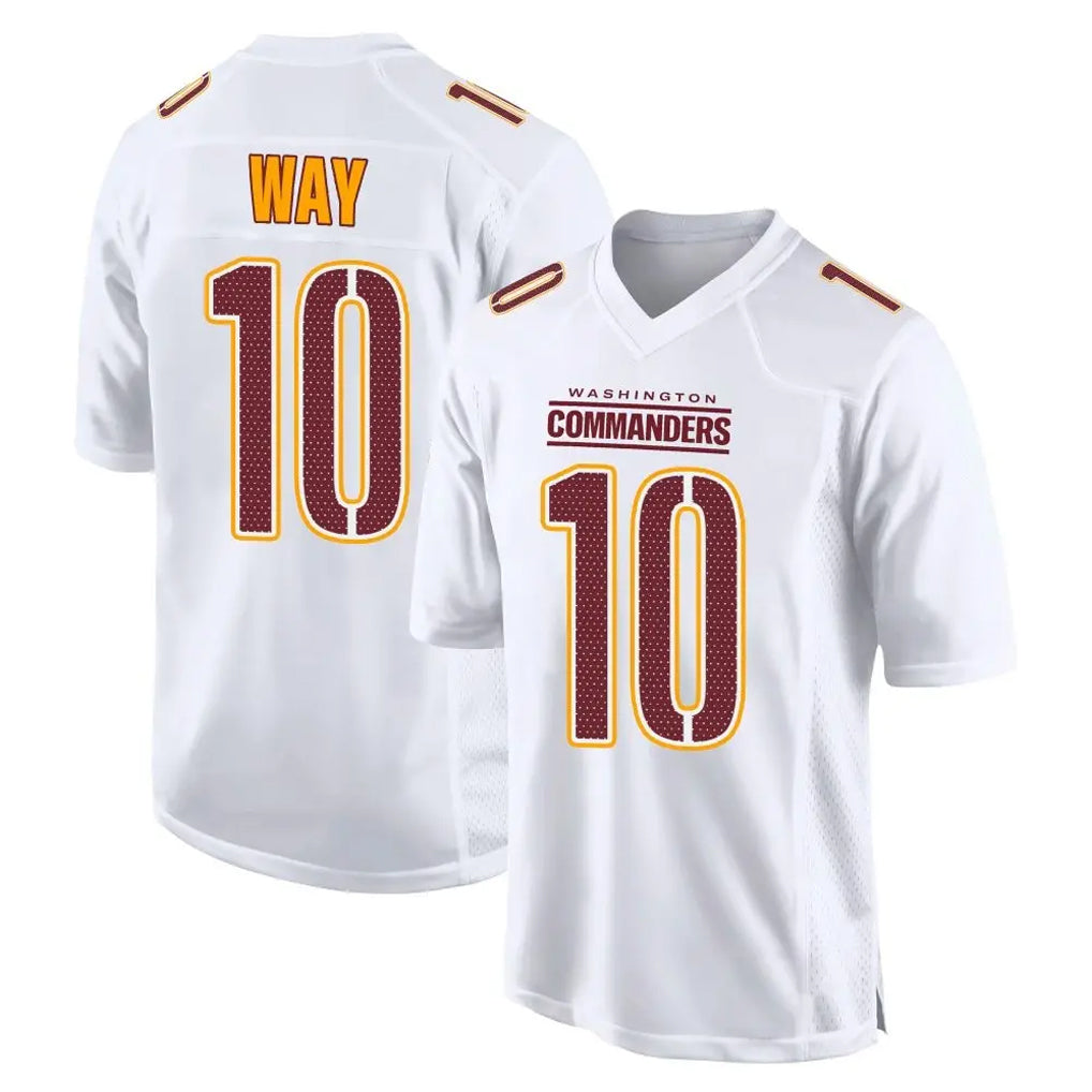 W.Commanders #10 Tress Way Player White Tundra Fashion Home Game Odoa Stitched Jerseys