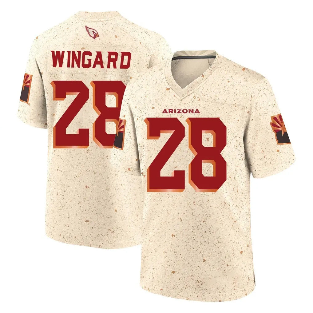 A.Cardinals #28 Andrew Wingard Player Cream Rivalries Collection Game Odoa Stitched Jerseys