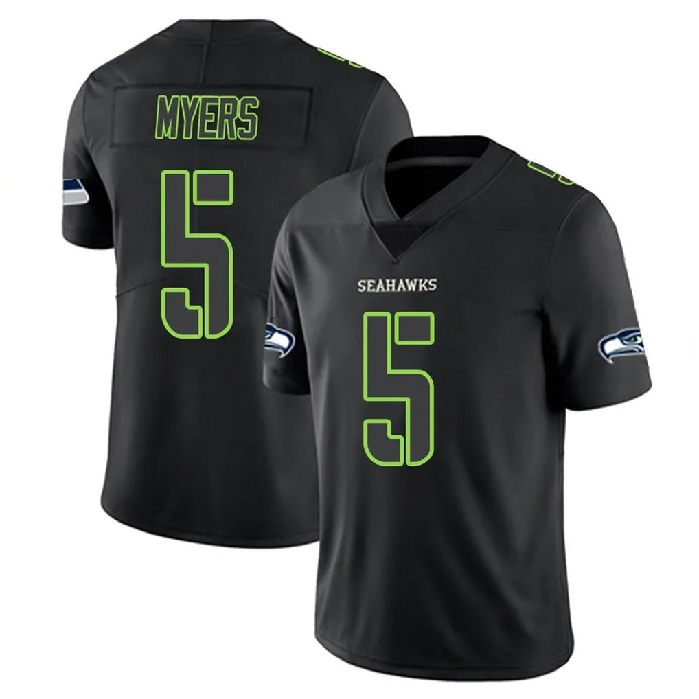 S.Seahawks #5 Jason Myers Player Black Impact Limited Home Game Odoa Stitched Jerseys