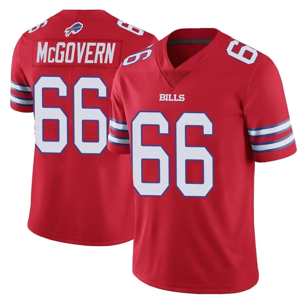B.Bills #66 Connor McGovern Player Red Vapor Untouchable Limited Odoa Stitched Jerseys