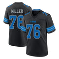 D.Lions #76 Blake Miller Player Black Alternate Home Game Odoa Stitched Jerseys
