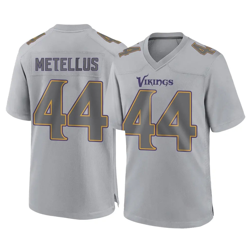 M.Vikings #44 Josh Metellus Player Gray Atmosphere Fashion Home Game Odoa Stitched Jerseys