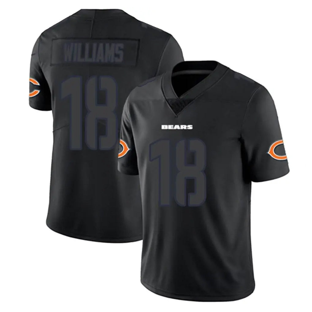 C.Bears #18 Caleb Williams Player Black Impact Limited Game Odoa Stitched Jerseys
