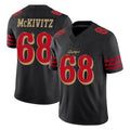 SF.49ers #68 Colton McKivitz Player Black Limited Rivalries Collection Home Game Odoa Stitched Jerseys