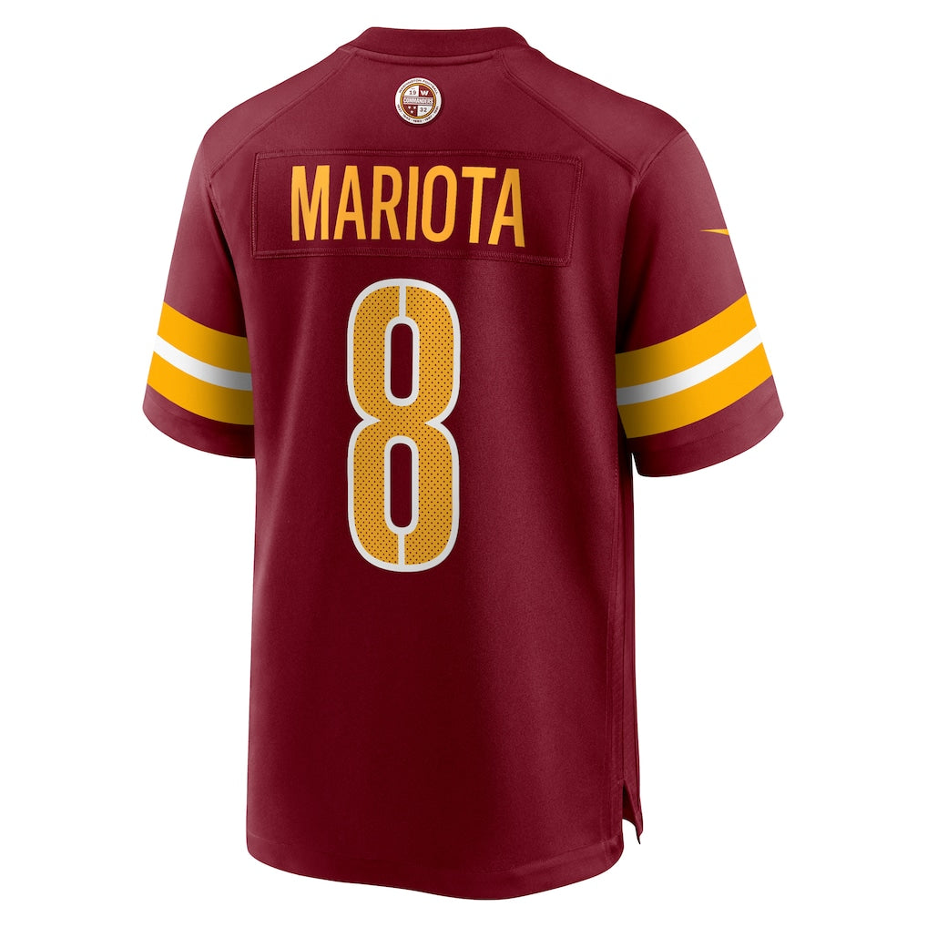 Odoa W.Commanders #8 Marcus Mariota Burgundy Team Game Jersey