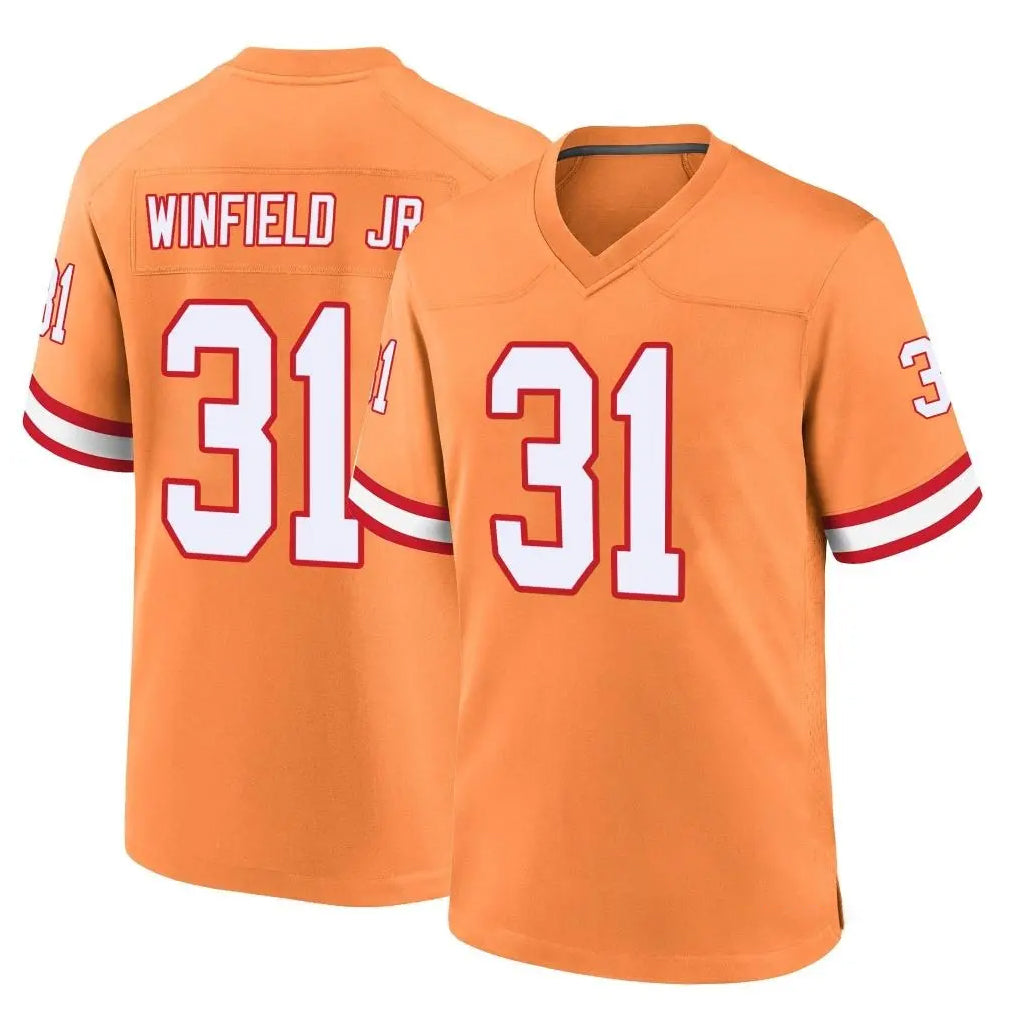 TB.Buccaneers #31 Antoine Winfield Jr. Player Orange Throwback Home Game Odoa Stitched Jerseys