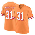 TB.Buccaneers #31 Antoine Winfield Jr. Player Orange Throwback Home Game Odoa Stitched Jerseys