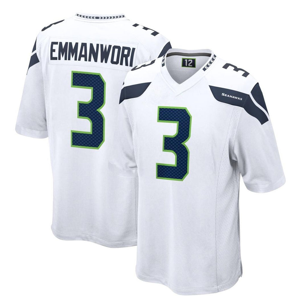 S.Seahawks #3 Nick Emmanwori Player White Home Game Odoa Stitched Jerseys