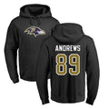 B.Ravens #89 Mark Andrews Player Black Pullover Hoodie Odoa Stitched Jerseys