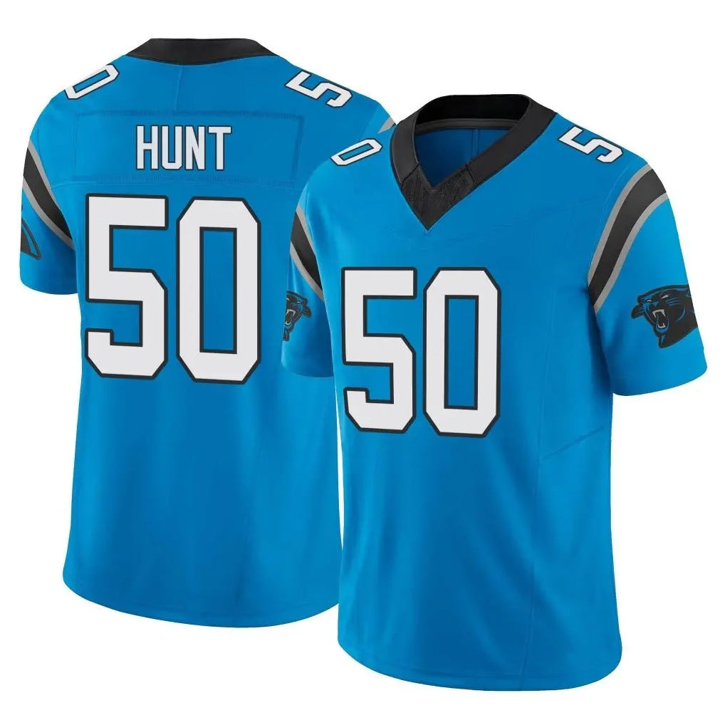 C.Panthers #50 Robert Hunt Player Blue Vapor F.U.S.E. Limited Home Game Odoa Stitched Jerseys