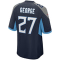 Odoa T.Titans #27 Eddie George Navy Game Retired Player Jersey