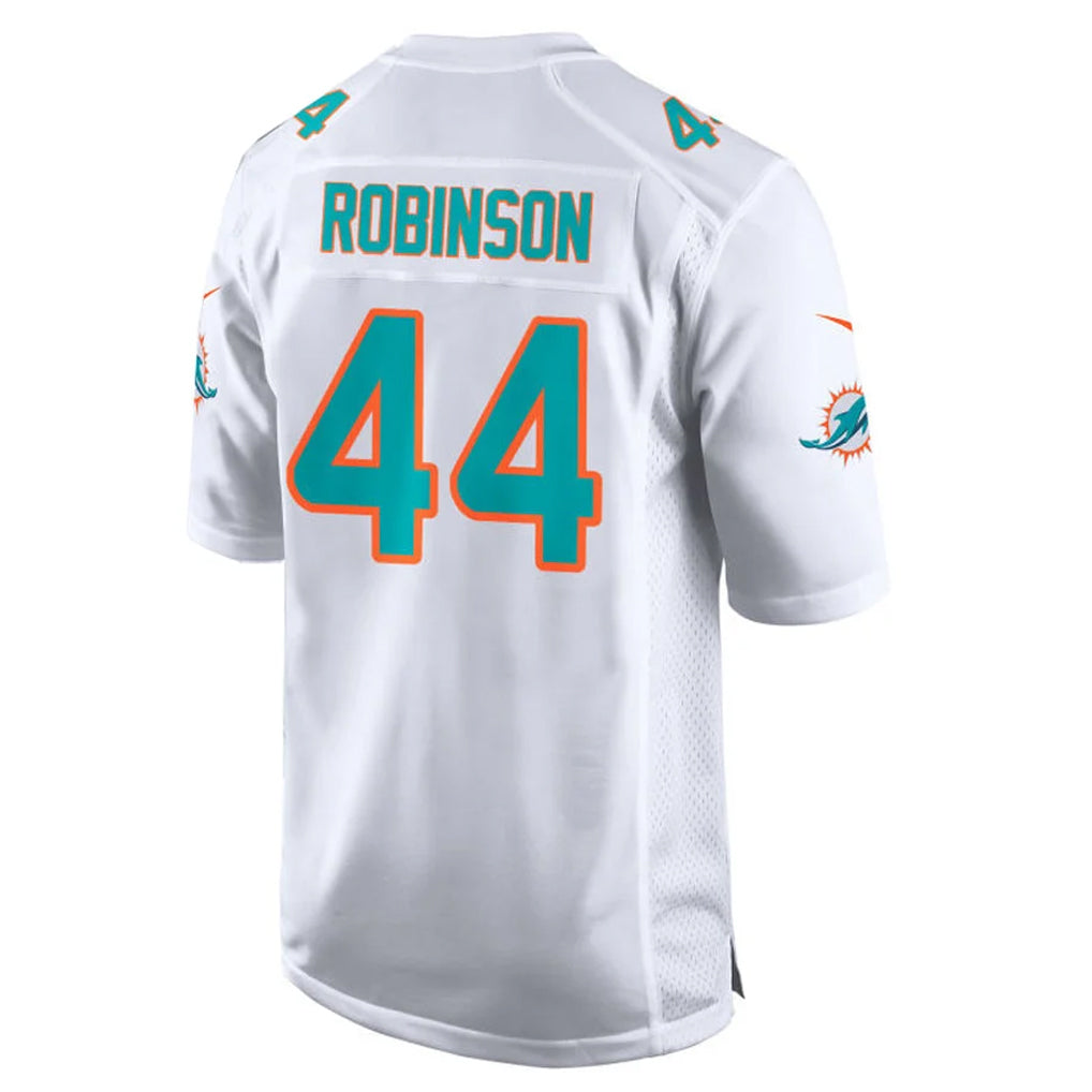 M.Dolphins #44 Chop Robinson Player White Game Home Odoa Stitched Jerseys