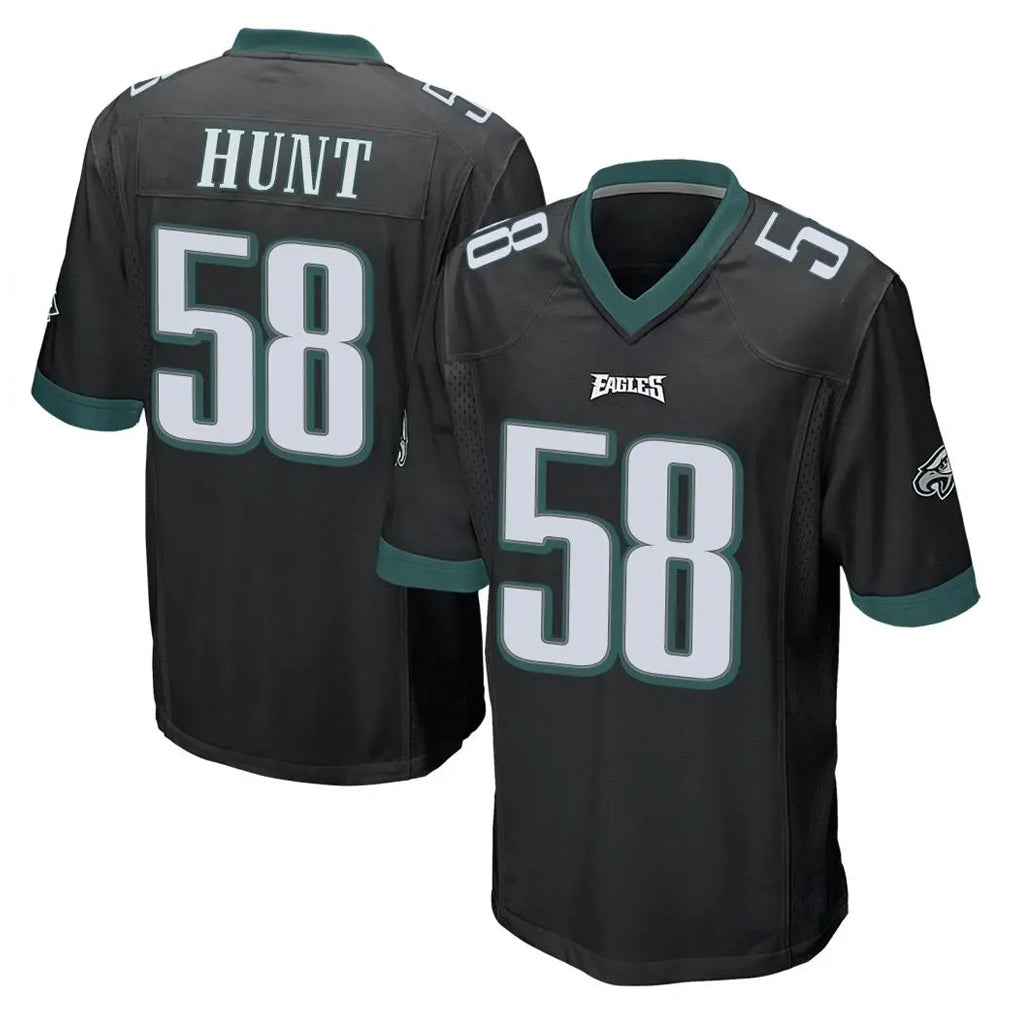 P.Eagles #58 Jalyx Hunt Player Black Home Game Odoa Stitched Jerseys