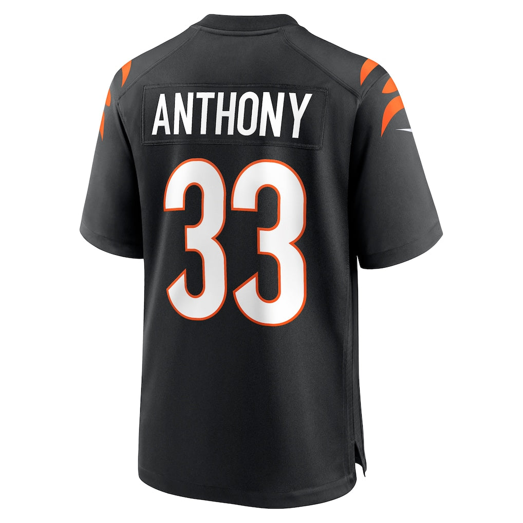 Odoa C.Bengals #33 Daijahn Anthony Black Game Jersey