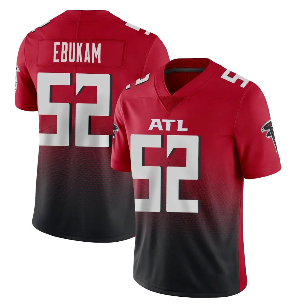 A.Falcons #52 Samson Ebukam Player Red Vapor Untouchable Limited Home Game Odoa Stitched Jerseys