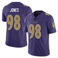 B.Ravens #98 Travis Jones Player Purple Color Rush Vapor Untouchable Limited Home Game Odoa Stitched Jerseys