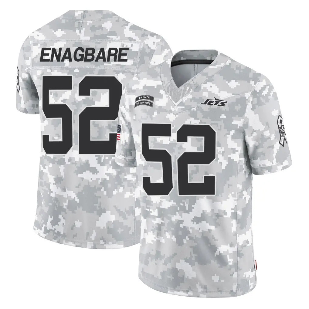 NY.Jets #52 Kingsley Enagbare Player Arctic Camo Salute to Service Limited Game Odoa Stitched Jerseys