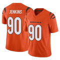 C.Bengals #90 Kris Jenkins Jr Player Orange Vapor F.U.S.E. Limited Home Game Odoa Stitched Jerseys